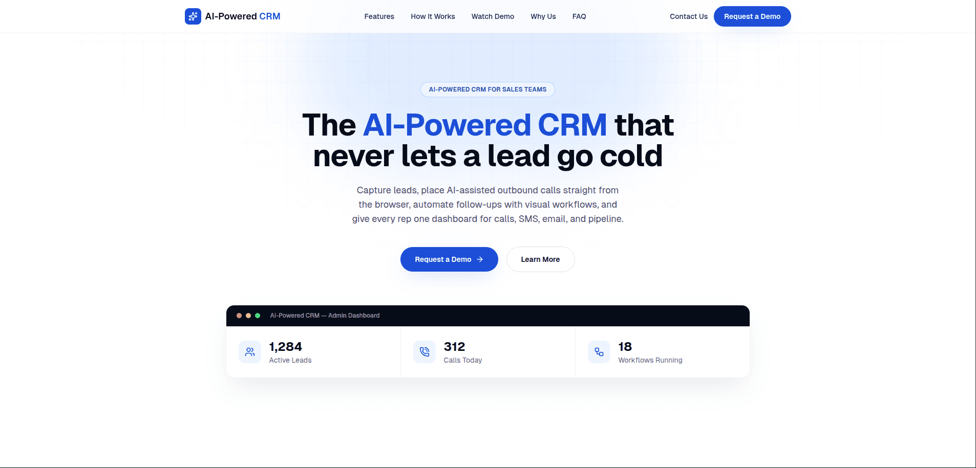 Aethel AI CRM desktop preview
