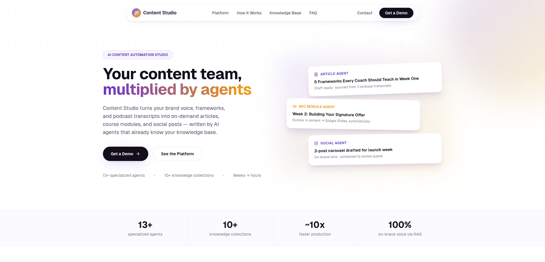 Content Studio desktop preview